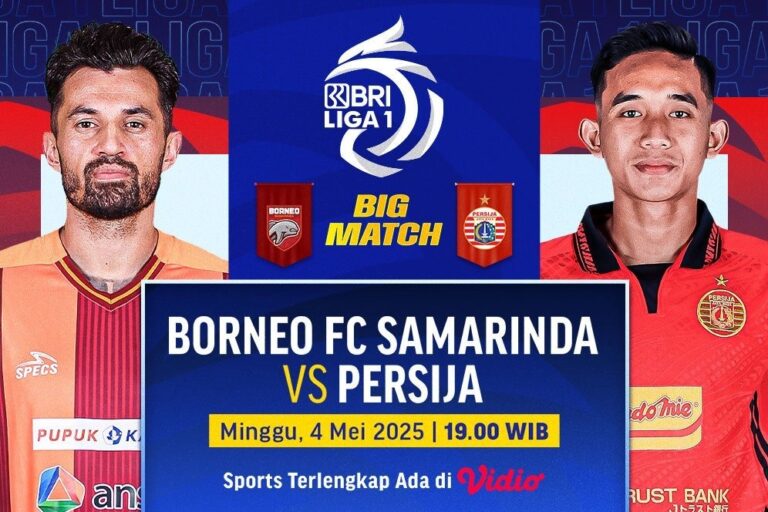 Borneo FC vs Persija Jakarta: Siaran Langsung BRI Liga 1